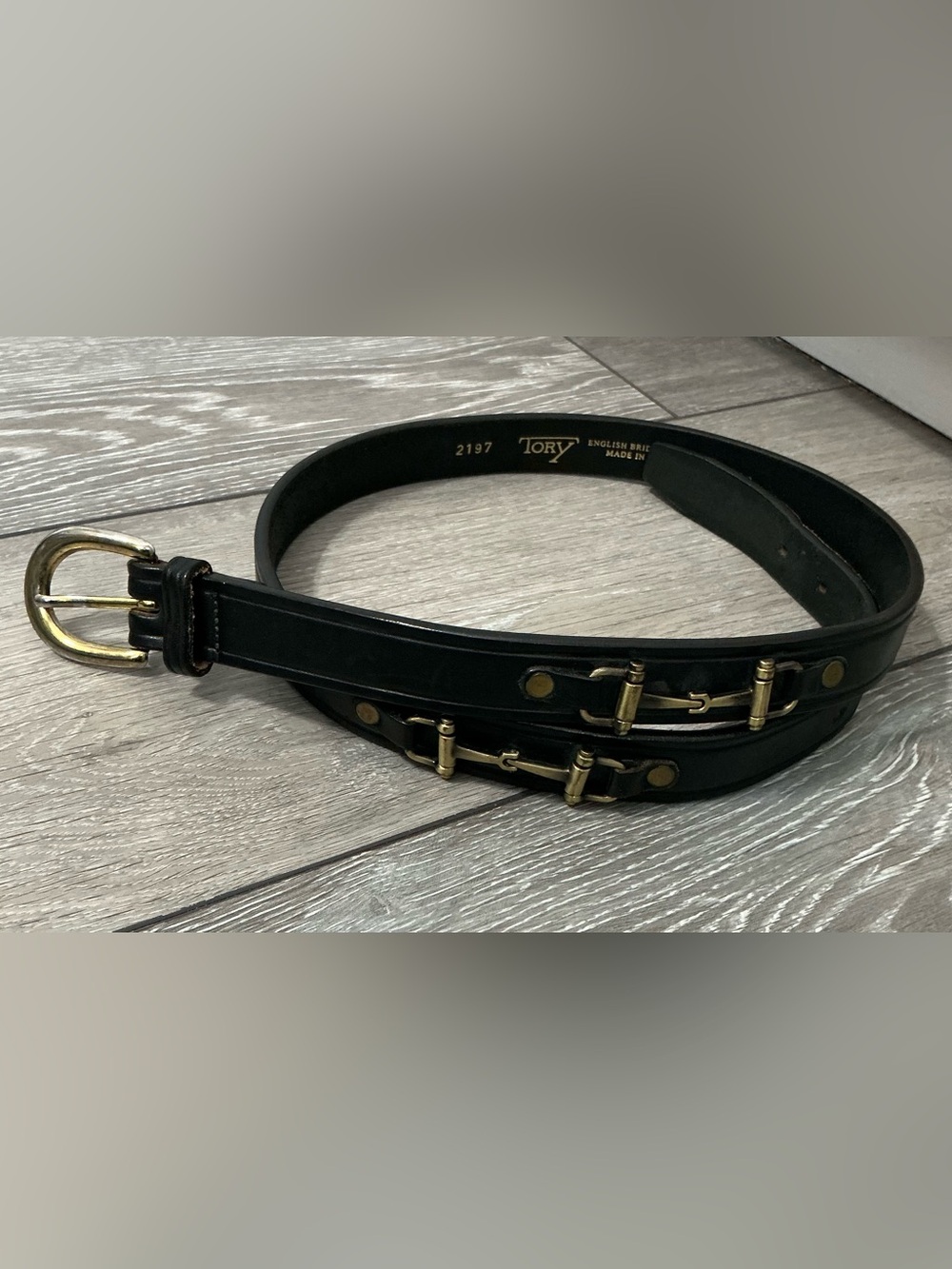 TORY English Bridal Leather Snaffle Bit 1 Inch Belt 36 USA MADE